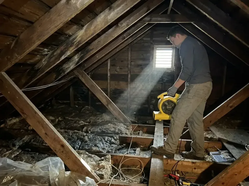 attic-water-damage-drying-proc-007 — frequently asked questions, Emergency Water Extraction & 24/7 Flood Response in Harriso…